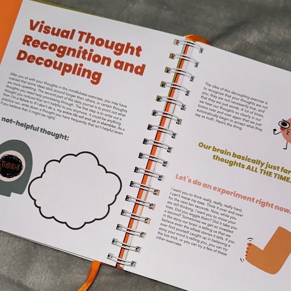 Creative Mental Health Workbook - White and Orange - Picture 6 of 7